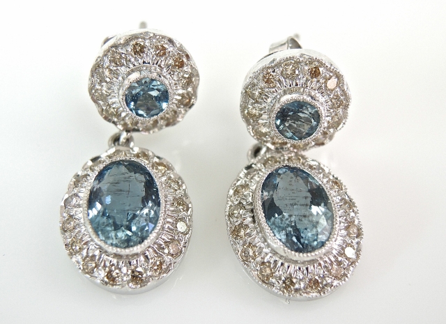 aquamarine earrings vintage
