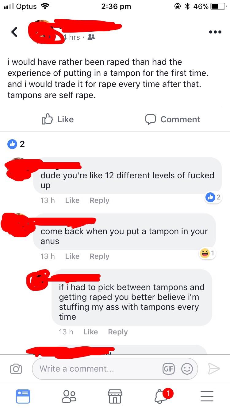 tampon in my anus