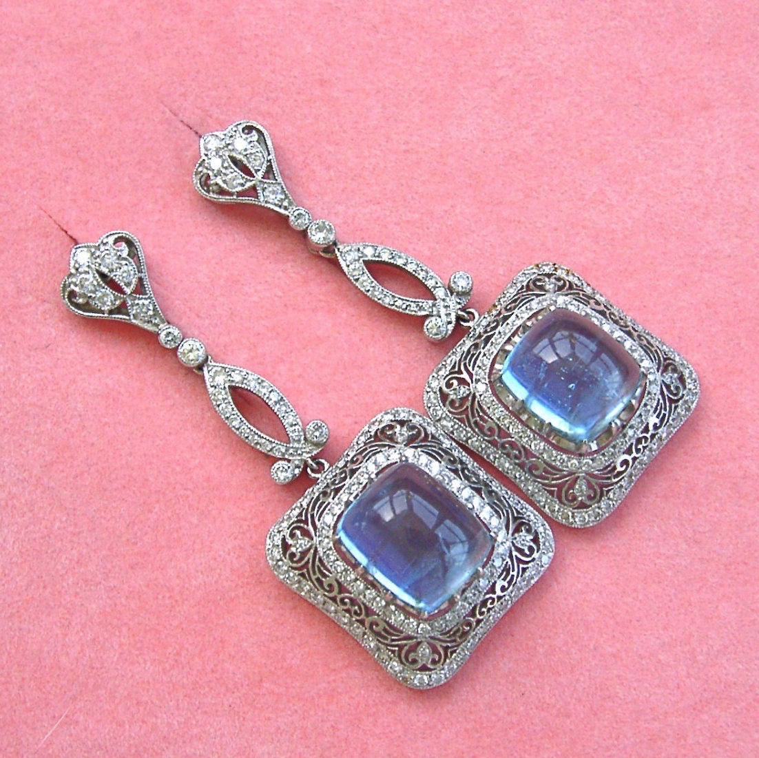 aquamarine earrings vintage