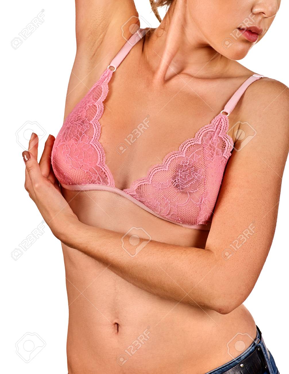 women breast on