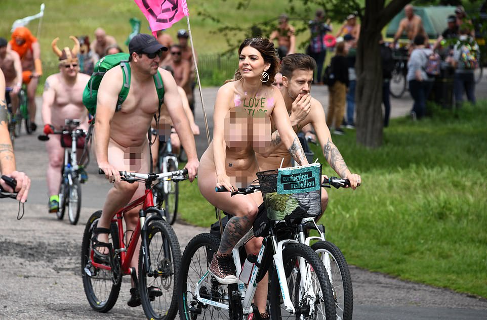 bike a on nude