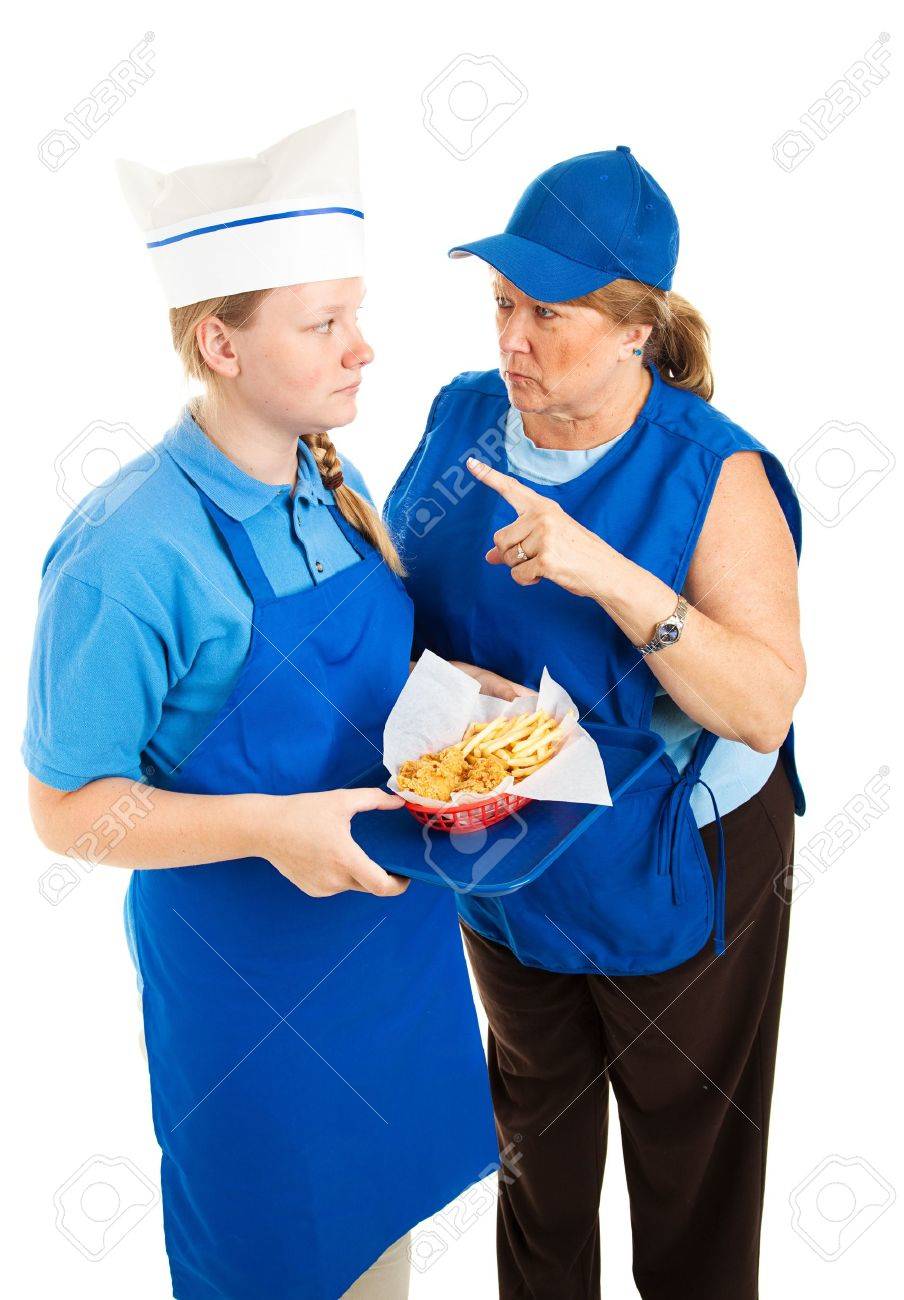 teen fast food workers