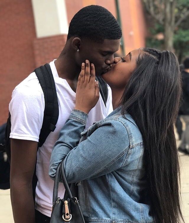 cute black couples kissing