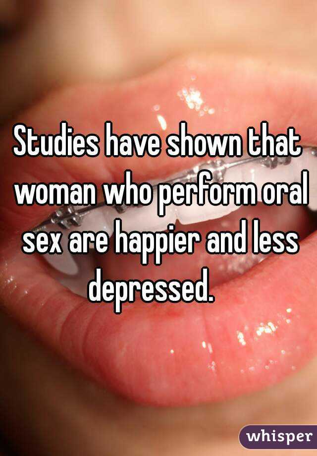 sex on studies oral