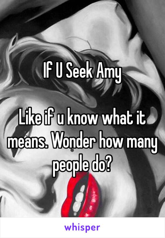 mean seek if what amy does u