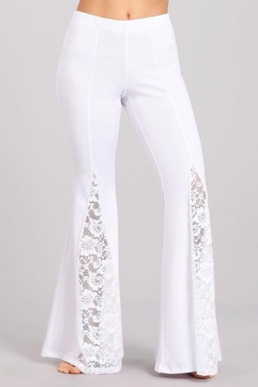 leather bottom white jeans bell